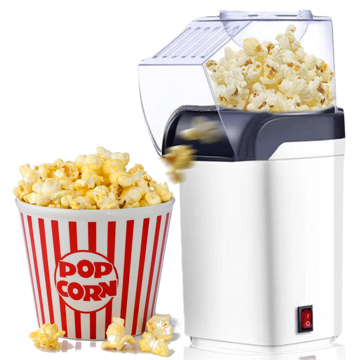Popcornmaschine, 1200W Fettfrei Popcorn Maker ohne Öl, Heissluft Popcorn Maker, Schnelles Popcorn in