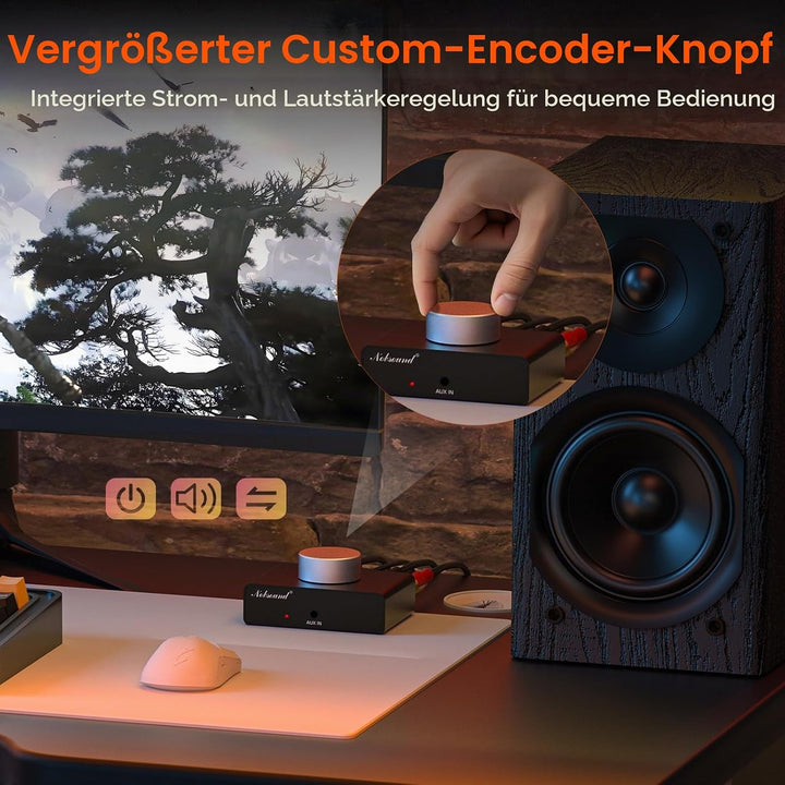 Nobsound Mini Bluetooth Stereo Verstärker: 50 W x 2 TPA3116 Endstufe, AUX- und Bluetooth-Eingänge, 2