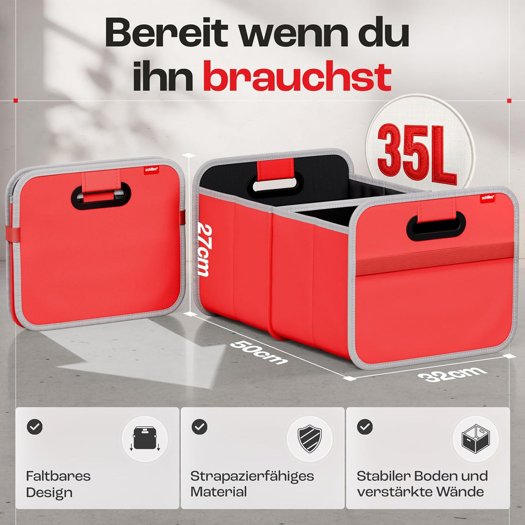 achilles Auto-Faltbox XL - Kofferraumtasche mit grossem Stauraum - grosse Einkaufstasche - Aufbewahr