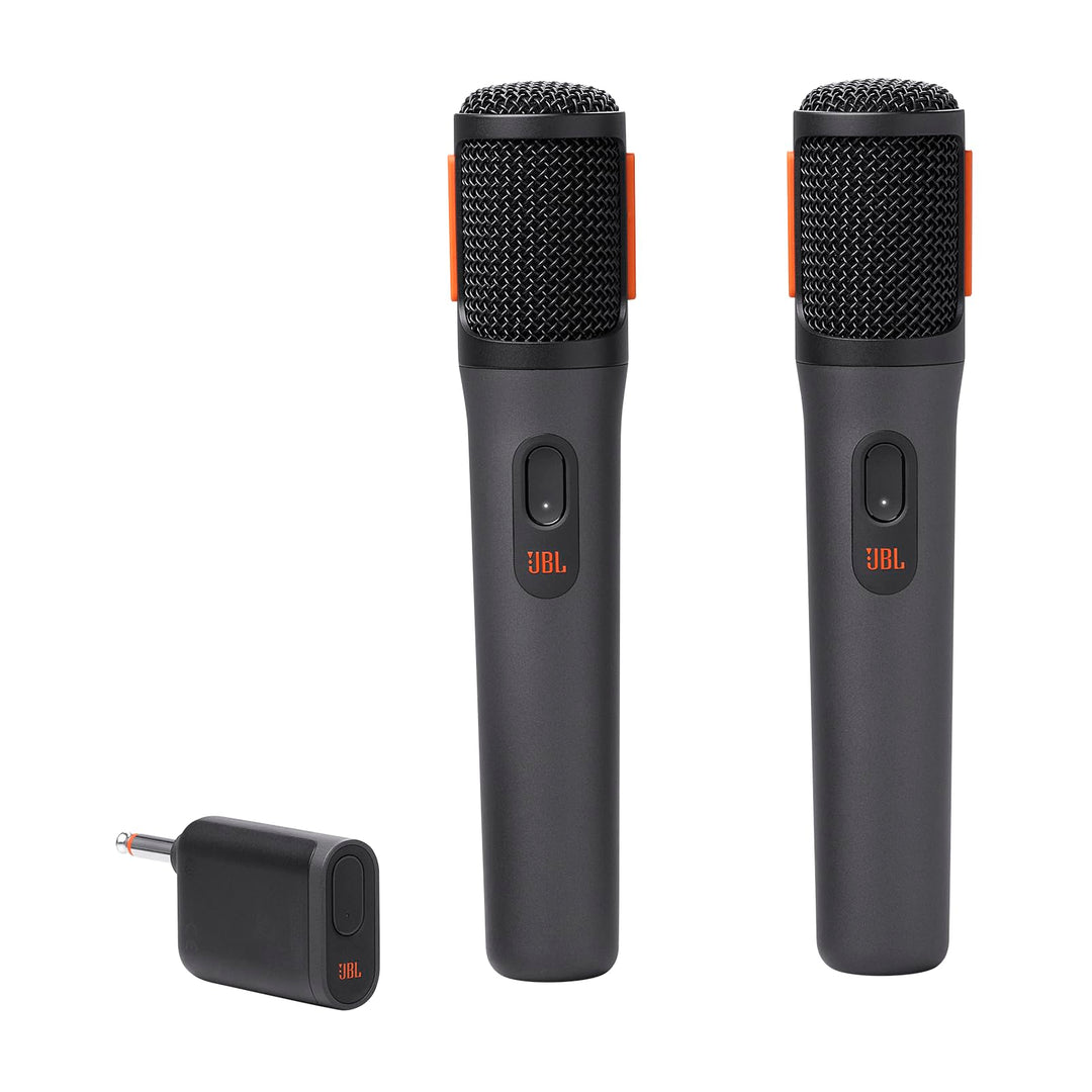 JBL PartyBox Wireless Mic – Set mit zwei digitalen kabellosen Mikrofonen und eingebautem Popfilter –