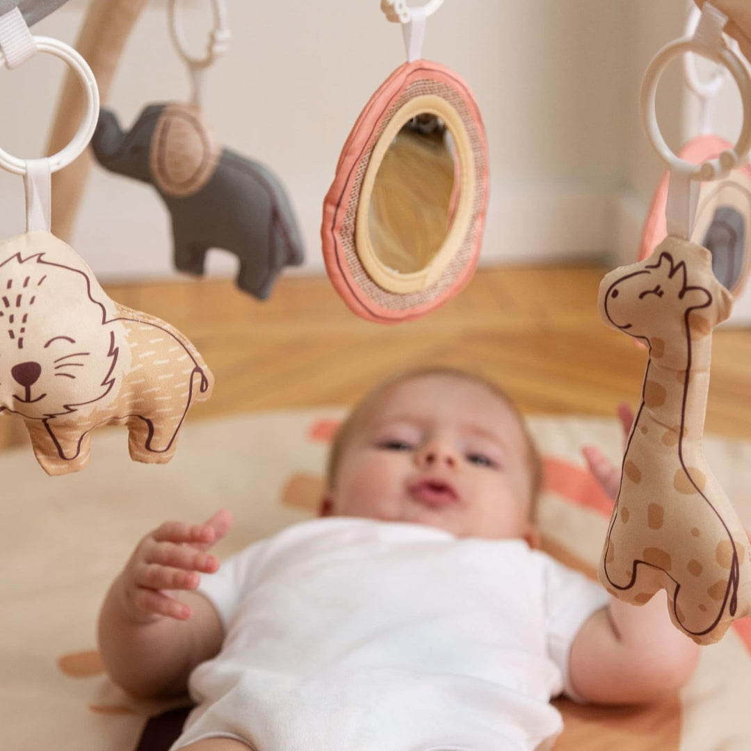 Hakuna Matte Baby Spielbogen - Extra Dicke und Weiche Krabbeldecke für Baby mit Entdeckungsspiegel u