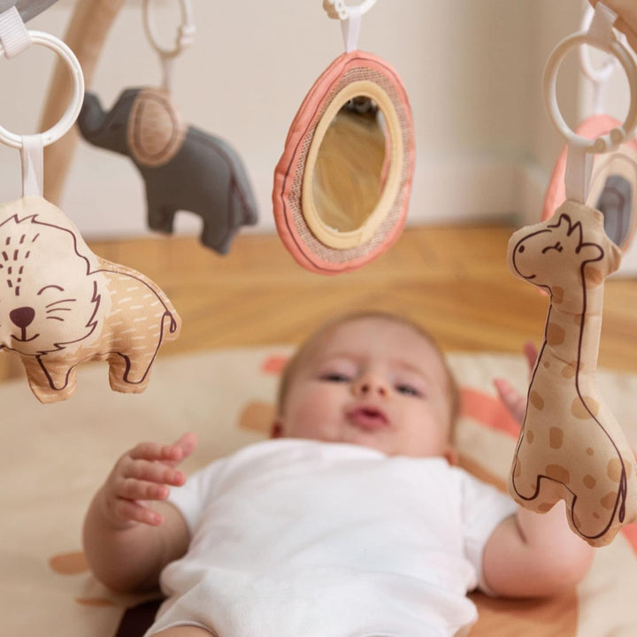Hakuna Matte Baby Spielbogen - Extra Dicke und Weiche Krabbeldecke für Baby mit Entdeckungsspiegel u