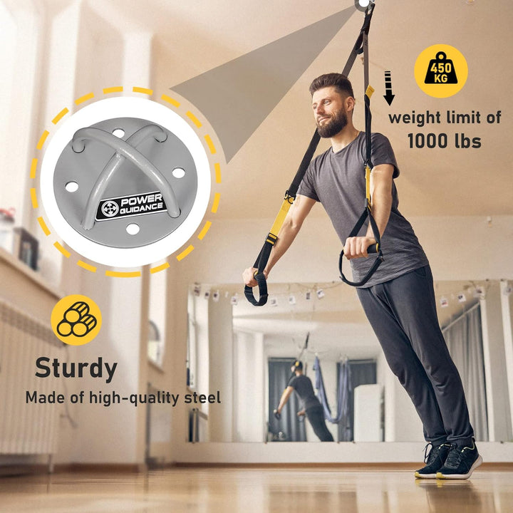 POWER GUIDANCE Hook Wandhaken Deckenanker -Ceiling Anchor Wandhalterung für Aufhängegurte, Gymnastik