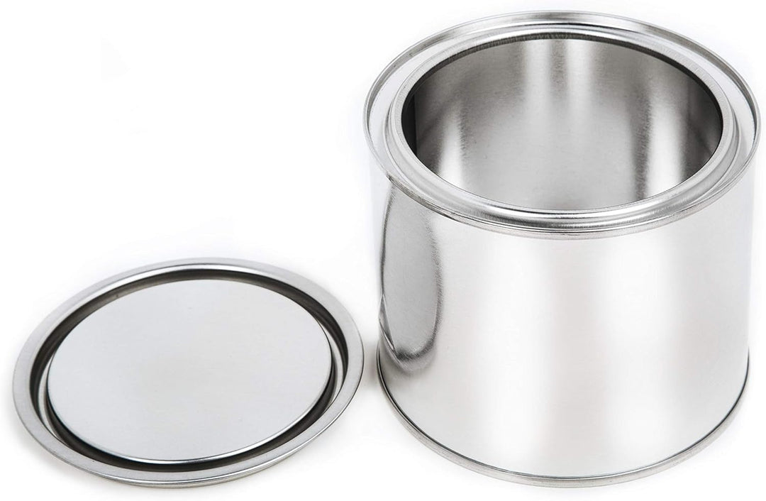 BenBow Weissblechdose 10x 500 ml mit Eindrückdeckel - luftdicht, undurchsichtig, leer, rund - Aufbew