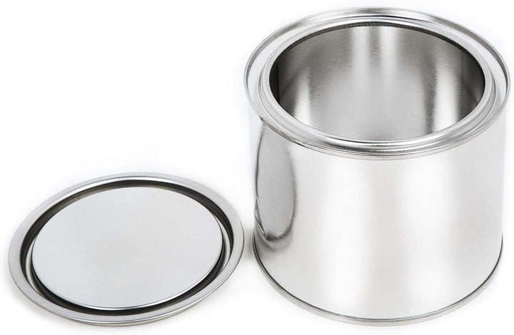 BenBow Weissblechdose 10x 500 ml mit Eindrückdeckel - luftdicht, undurchsichtig, leer, rund - Aufbew