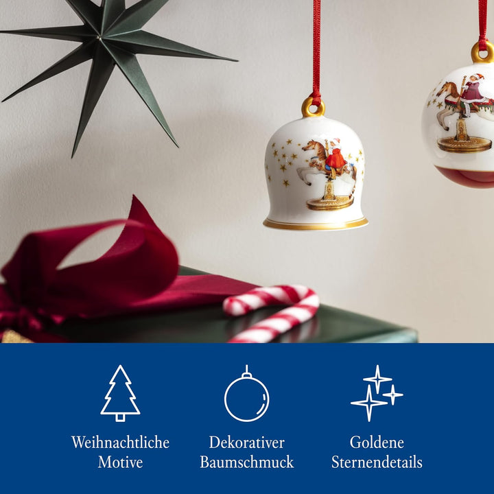 Villeroy & Boch – Annual Christmas Edition Jahres-Glocke 2024 Bunt, Glocke Weihnachten, Baumschmuck,