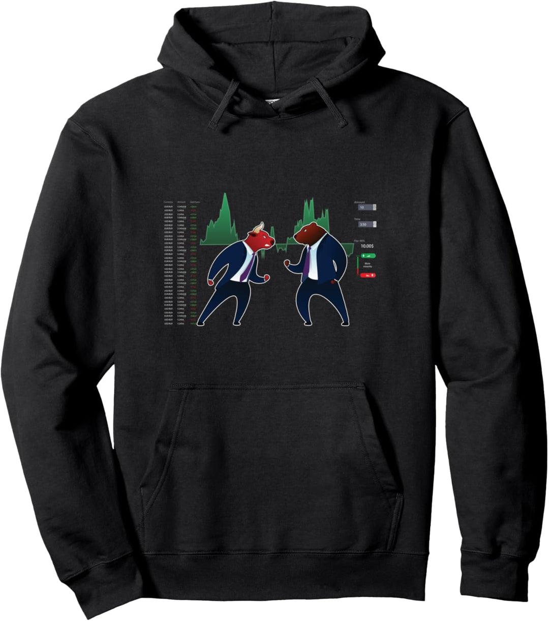 Bär Bulle Rendite Aktien Börse Dividende Investment Geld Pullover Hoodie