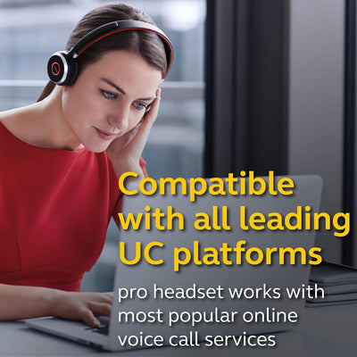 Jabra Evolve 65 Wireless Stereo On-Ear Headset – Unified Communications Optimised Headphones With Lo