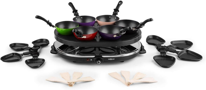 oneConcept Woklette - Raclette Grill, Tischgrill, Partygrill, Leistung: 1200 Watt, stufenlos regulie