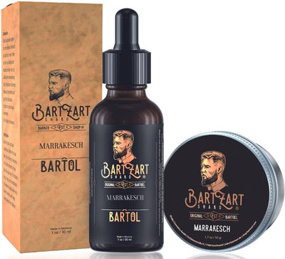 BartZart Bartöl Set mit Zedernholz aus hochwertigem Bartöl und natürlichem Bartwachs I Premium Bartp