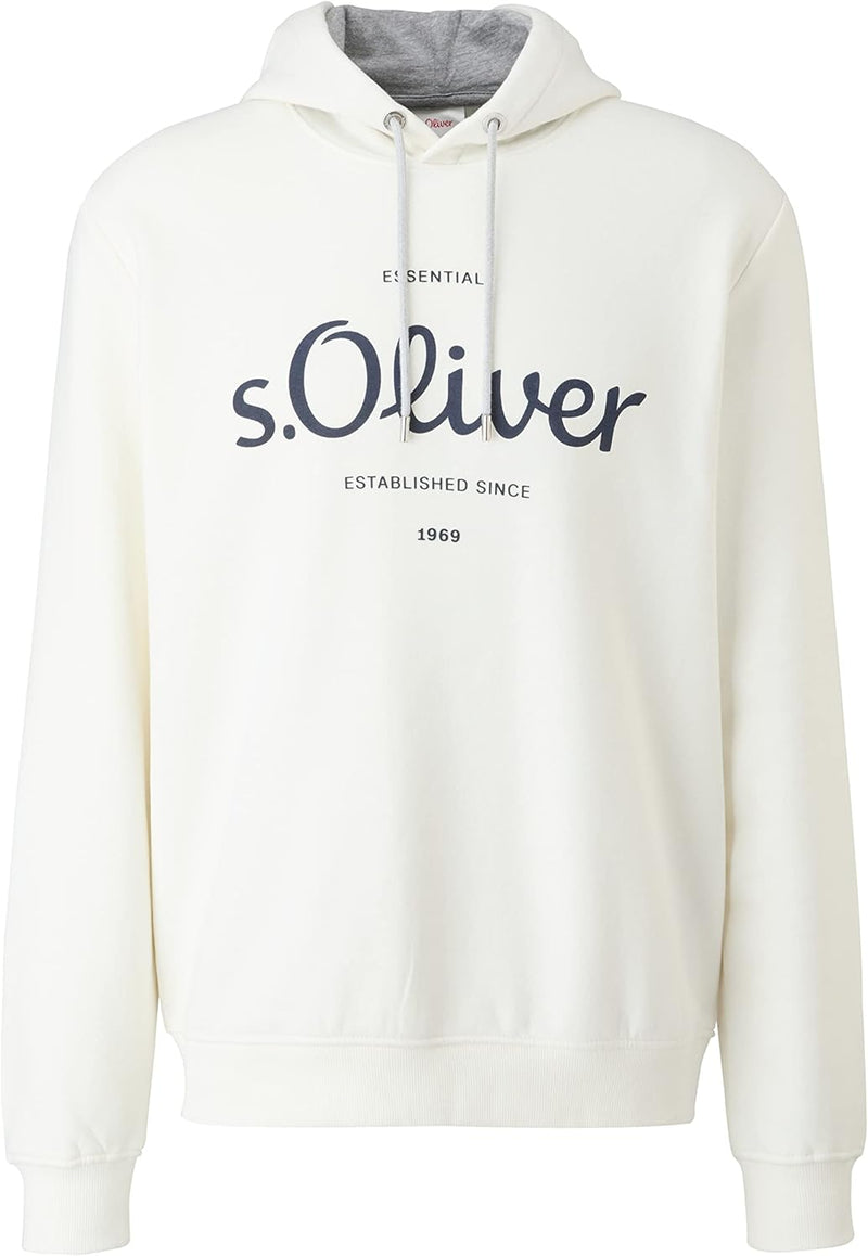 s.Oliver Herren Sweatshirt Langarm S Weiss, S Weiss