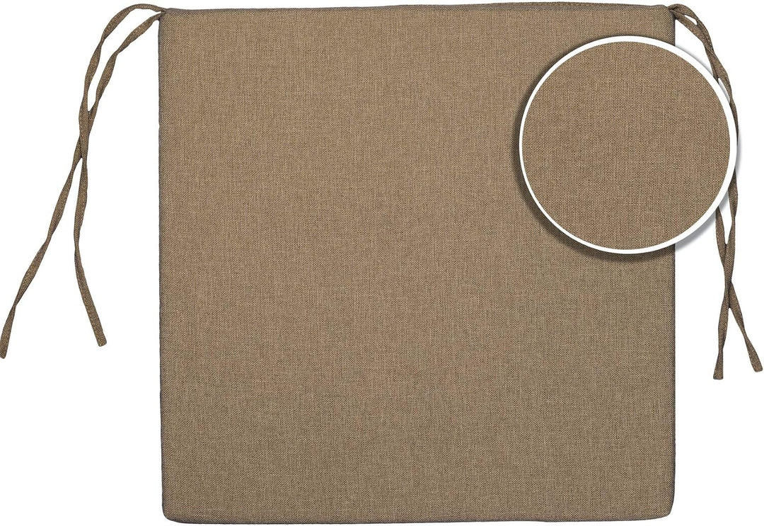 sunnypillow 4er Set Stuhlkissen mit Bindebänder - 40 x 40 x 3 cm - Sitzkissen Outdoor für Stühle/Bän