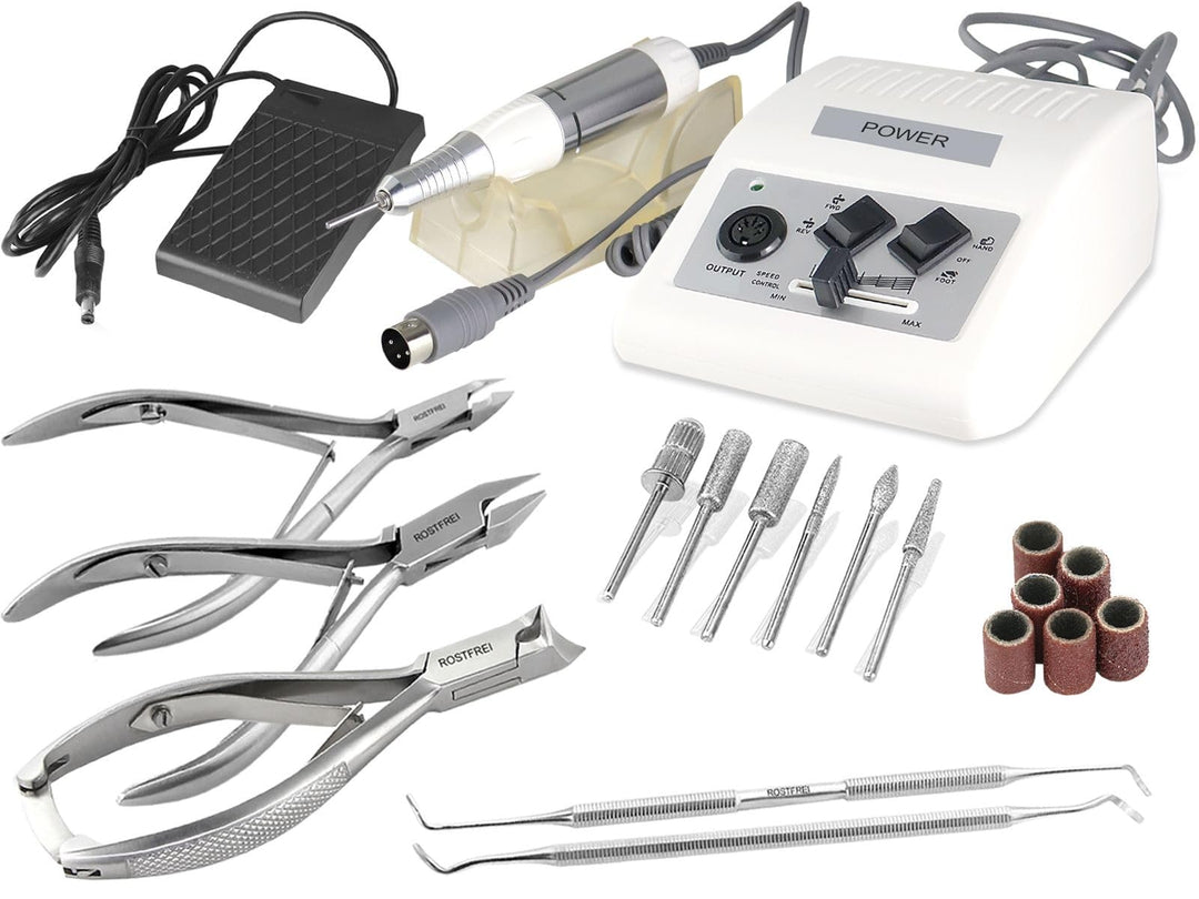 Fusspflegeset Fusspflegegerät Fräser Pediküre-Set mit Fusspflege Nagelzangen-Set Elektrischer Hornha