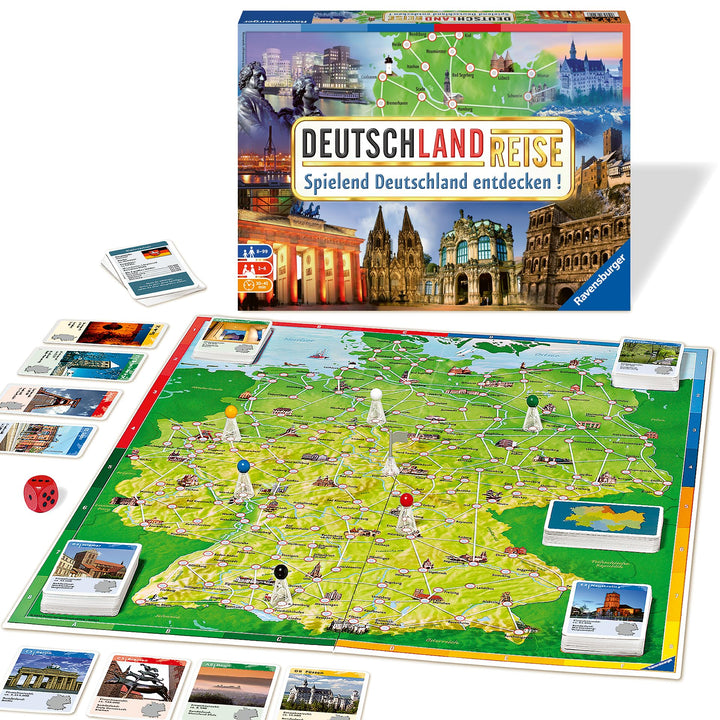 Ravensburger 26492 - Deutschlandreise - Familienklassiker ab 8 Jahren - Gesellschaftspiel, Reise dur