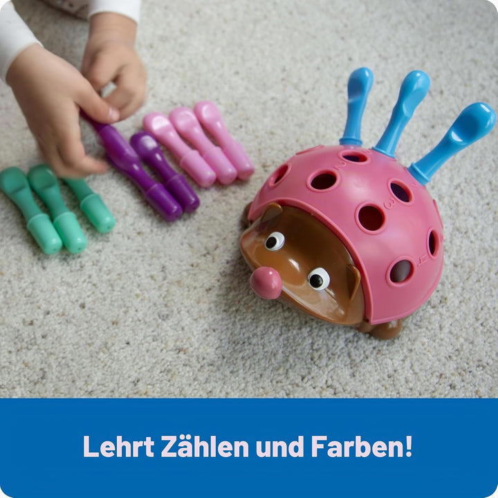 Learning Resources Spike – der feinmotorische Igel Rosa, 14 Stück, ab 18 Monate, feinmotorisches & s