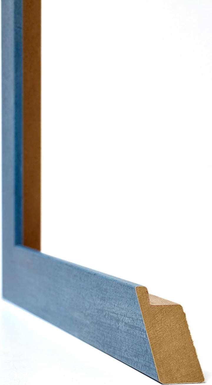 yd. Your Decoration - Bilderrahmen 75x100 cm - Hellblau Gewischt - Bilderrahmen aus MDF mit Acrylgla