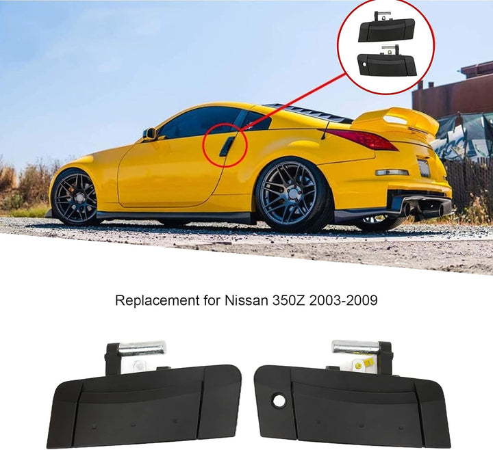 Fydun Auto Aussentürgriff 2 Stück äusserer äusserer Türgriff Links/Rechts 80607‑CD00B Schwarzer Ersa