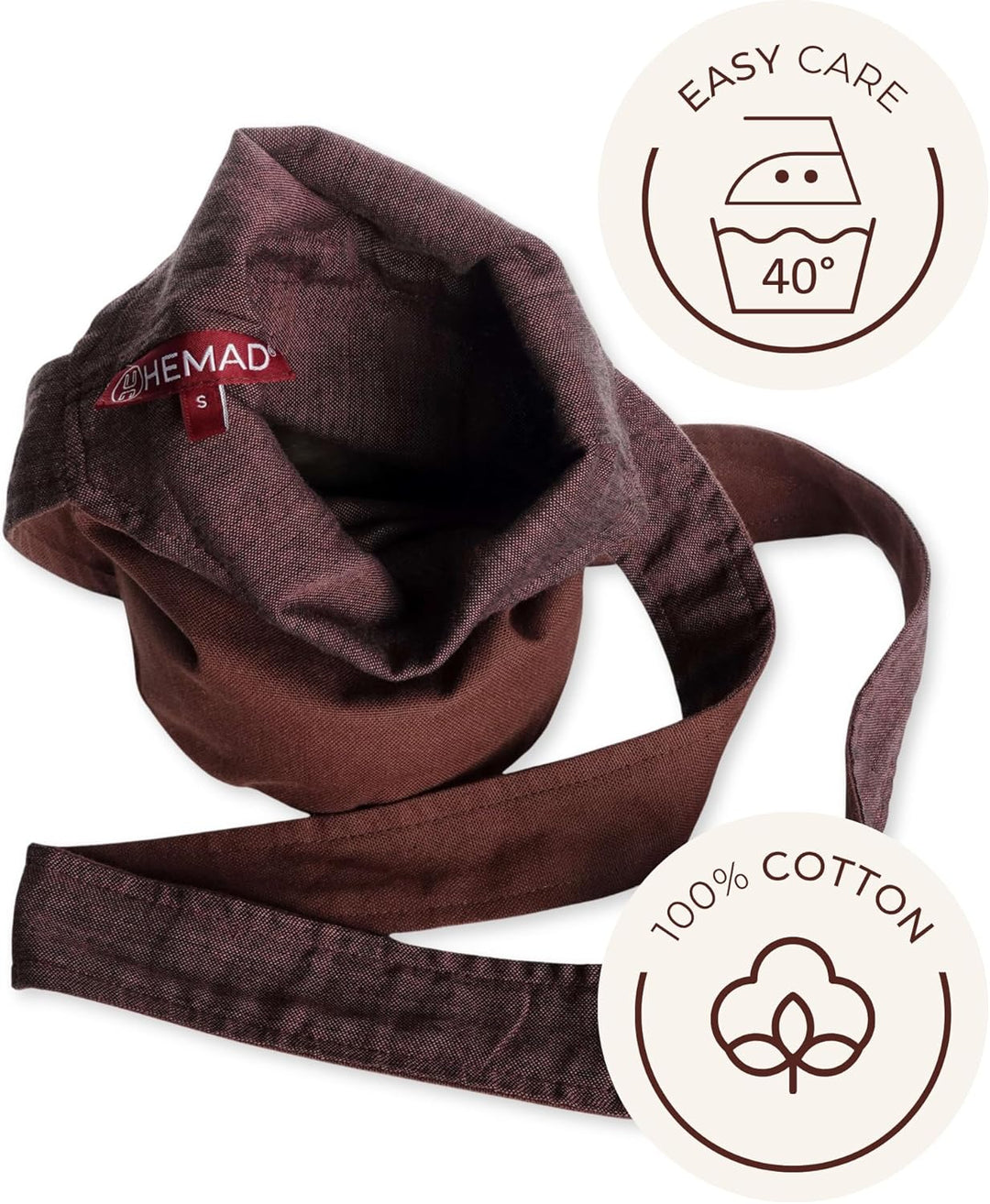Umhänge -Tasche Klein - Baumwolle/Leinenlook Mittelalter Kleidung Braun, Braun