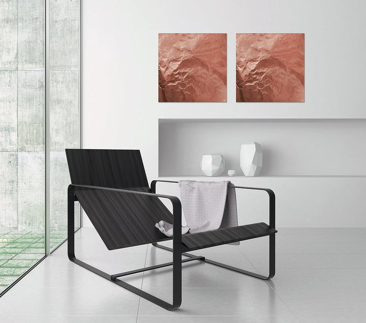 SIGEL GL265 Premium Glas-Magnetboard 48 x 48 cm Kupfer-Optik - einfache Montage - Magnettafel Artver