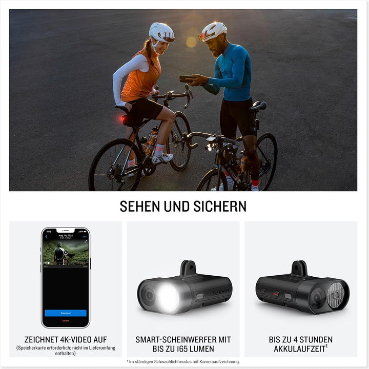 Varia Vue StVZo - Frontlicht mit Dashcam, smarte Helligkeitsfunktion mit Lichtstärke von bis zu 165