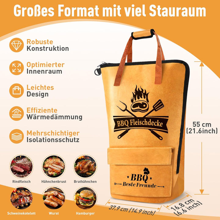 KEZKALS Geschenke für Männer, BBQ Wärmebeutel – Hält Grillfleisch warm nach dem Garen, Grill Zubehör