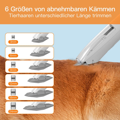 AIRROBO PG100 Hundeschermaschine mit Staubsauger, Profi Haustierpflegeset mit 12000 Pa Saugkraft, le