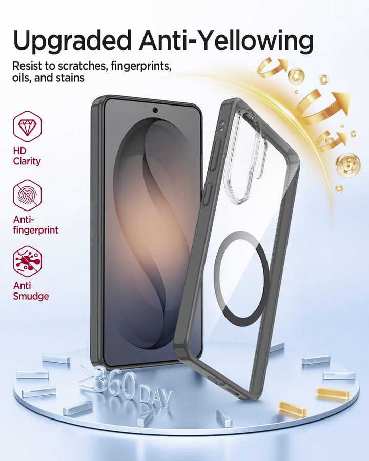 Miimall Ultradünn Handyhülle Kompatibel mit Samsung Galaxy S26 Ultra Hülle Transparent Mag Safe, PC+