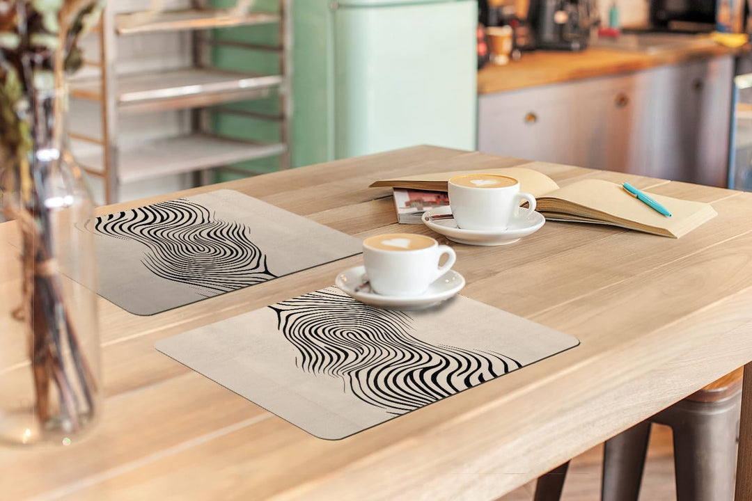 KitchenYeah© Platzsets Abwaschbar 6-Teilig 45x30 cm Tischsets Platzdeckchen Platzset Unterlage Tisch