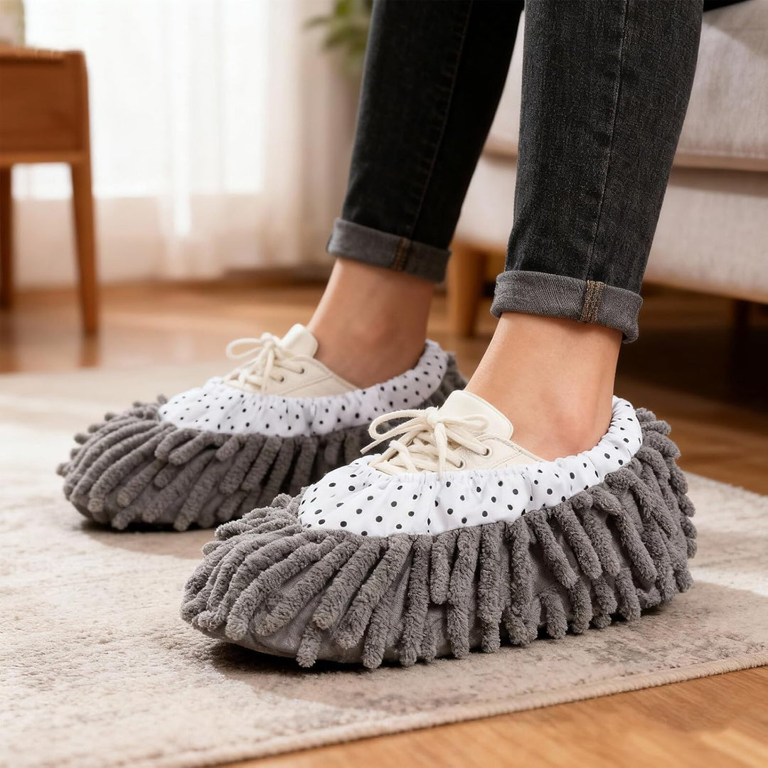 8 Stück pack Mikrofaser Wischmopp Hausschuhe Waschbare Staubmopp Socken mit Elastischem Bund Wiederv
