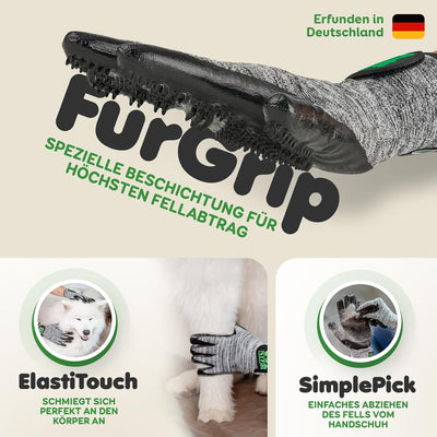 DR Zoo Gr. S Paar Fellpflegehandschuh zur Fellpflege - Handschuh für Hund und Katze, S