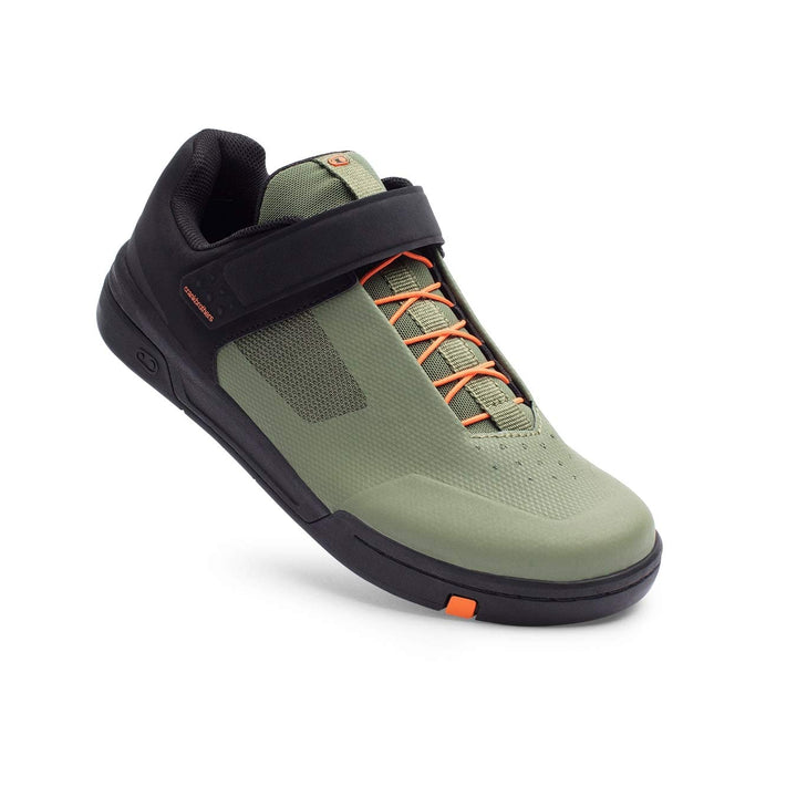Crank Brothers Unisex Stempel Speed Lace Fahrradschuhe 44.5 EU Grün Schwarz Orange, 44.5 EU Grün Sch