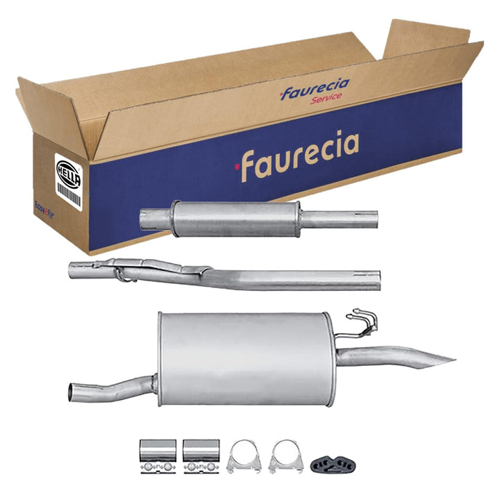 HELLA 8LD 366 028-691 Endschalldämpfer - Easy2Fit® Kit - hinten - dreiteilig - Set mit Anbauteilen