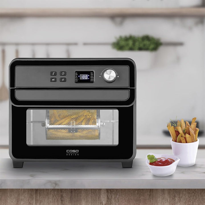 CASO AirFry Chef 1700 - Design Heissluftfritteuse, direkt startbereit ohne Aufheizen, 3 Einschubeben