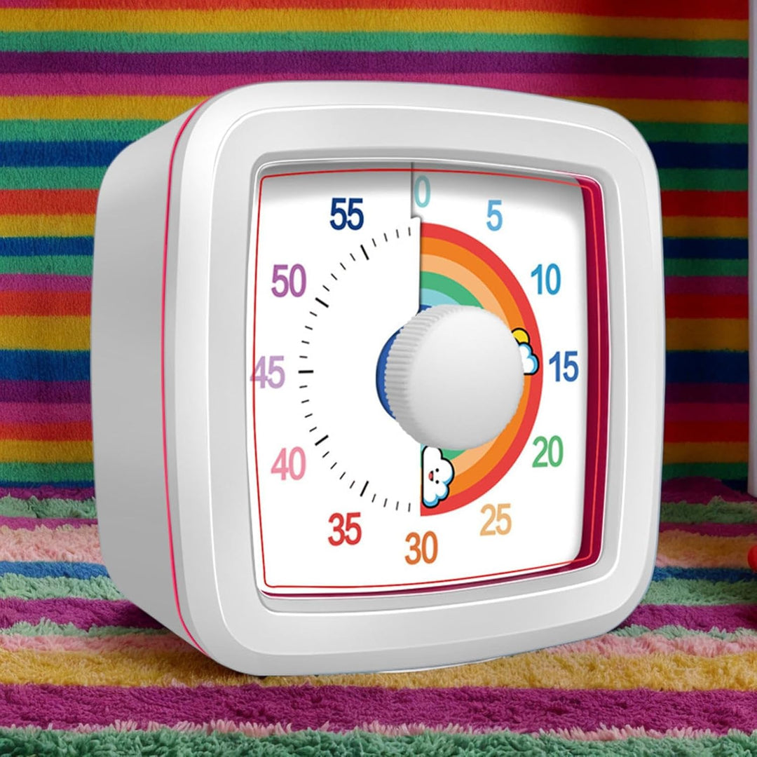 Visueller Timer,Mechanische Countdown-Uhr für Kinder und Erwachsene - Lehruhr Leises Zeitmanagement