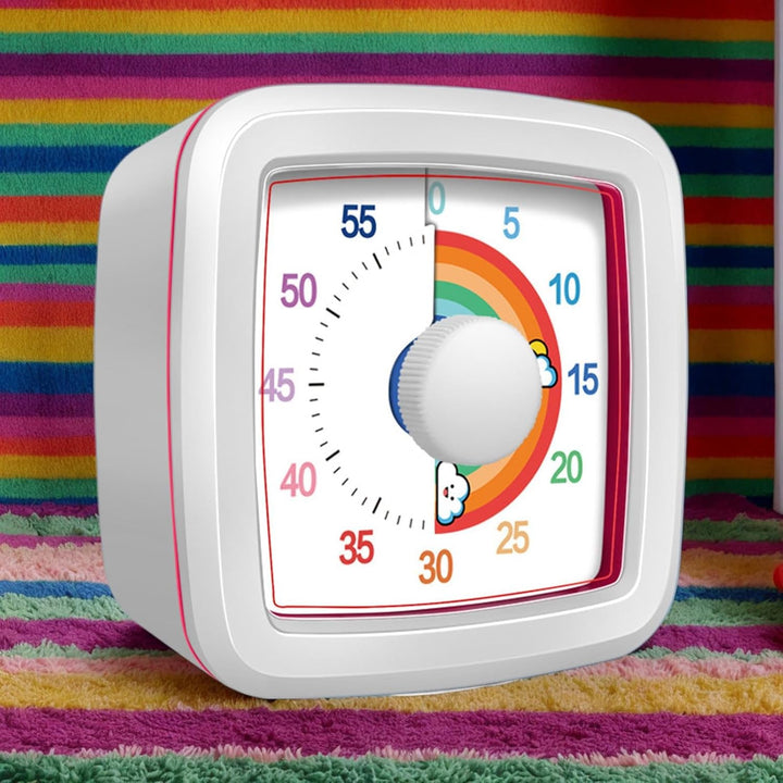 Visueller Timer,Mechanische Countdown-Uhr für Kinder und Erwachsene - Lehruhr Leises Zeitmanagement