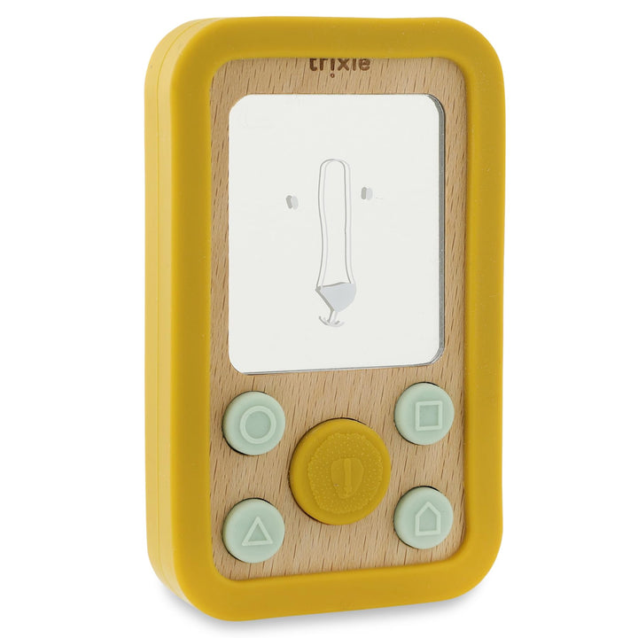 Trixie Babyphone aus Holz aus Silikon – Mr. Lion, weiches und langlebiges Rollenspielspielzeug, sich