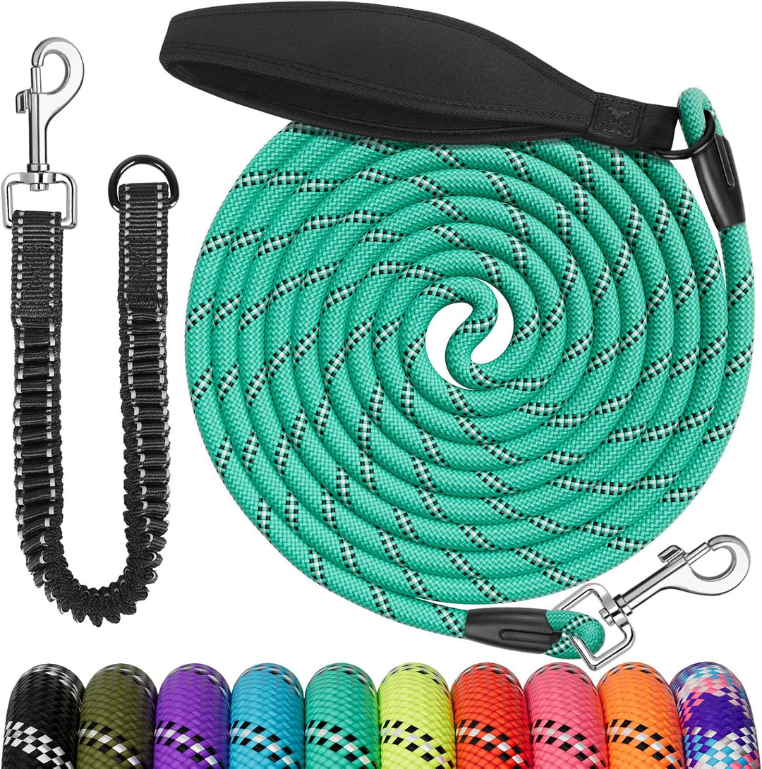 Aystkniet Bungee Schleppleine für Hunde 3M 5M 9M 10M 15M 20M 30M, Schockabsorbierende Hundeleine mit
