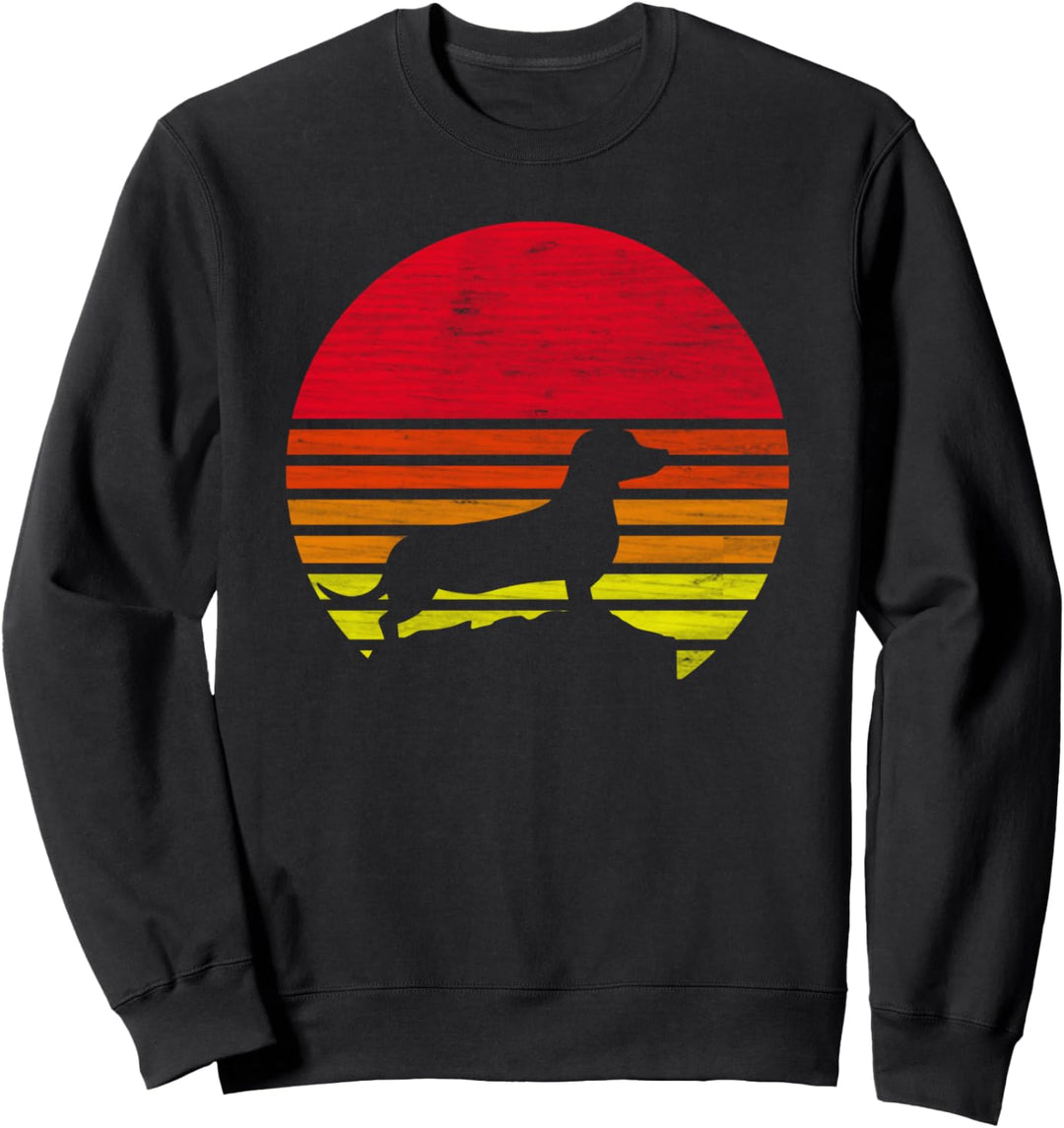 Retro Dackel Silhouette Sweatshirt