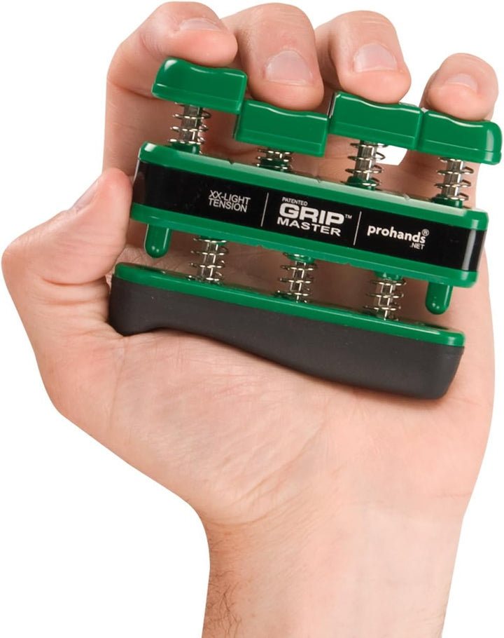 PROHANDS Gripmaster Handtrainer, Fingertrainer (Handgriffstärker), federbelastet, Finger-Kolben-Syst