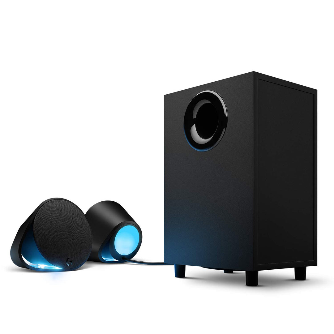 Logitech G560 PC Gaming Lautsprecher mit DTS:X Ultra Surround Sound, Spielbasierter LIGHTSYNC RGB-Be