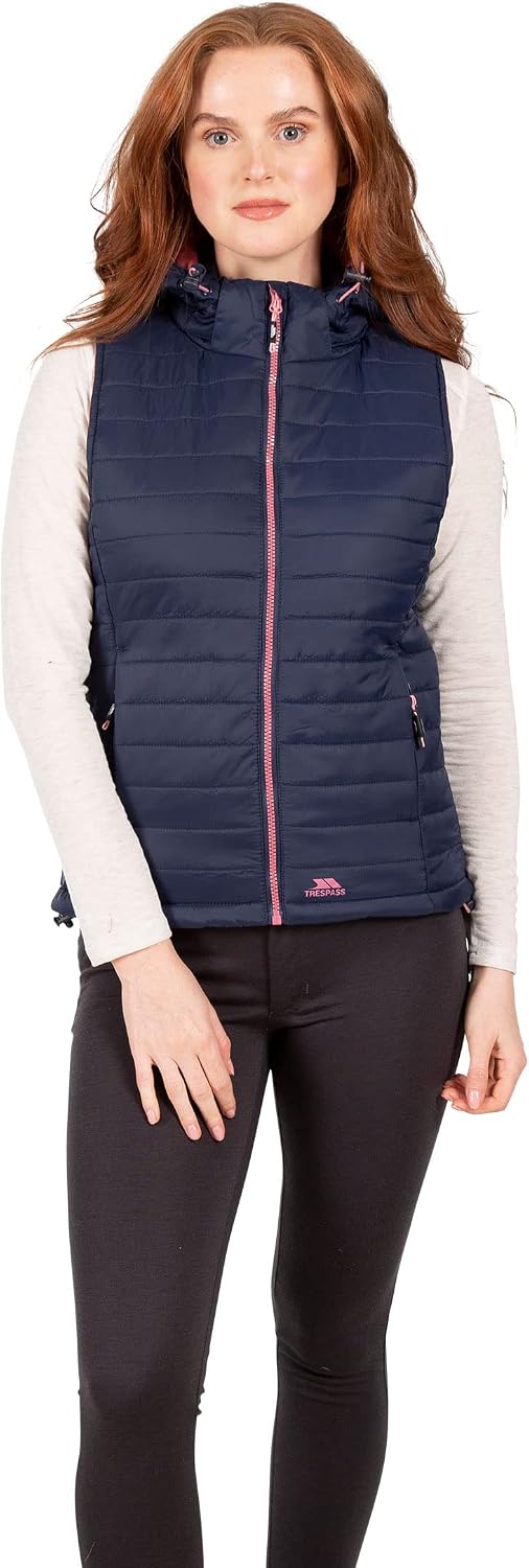 Trespass Damen Aretha Warme Gepolsterte Jacke Mit Abnehmbarer Kapuze (1er Pack) 16 Navy Dusty Rose,