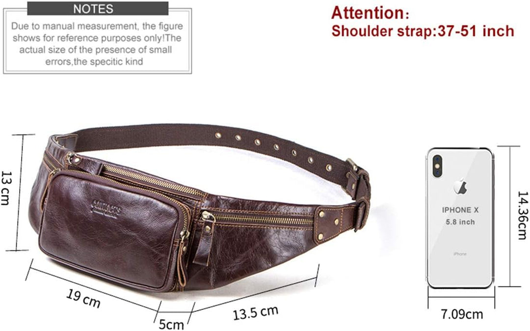 Gürteltaschen Männer Herren Echtes Leder Tasche Hüfttasche Bauchtasche Multifunktionale Hüfttasche m