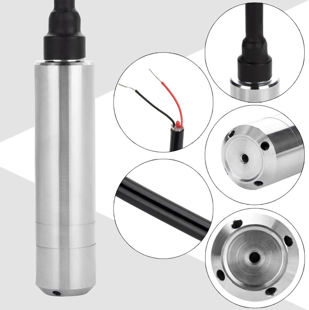 DC-24V 4-20mA Füllstandssensor Flüssiger Wasserspiegel Sensor Einwurf-Art Entdeckung von 0-5m