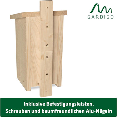 GARDIGO® Nistkasten für Stare I Made in Germany, aus deutschem Holz, Vogelhaus, verschraubt, unbehan