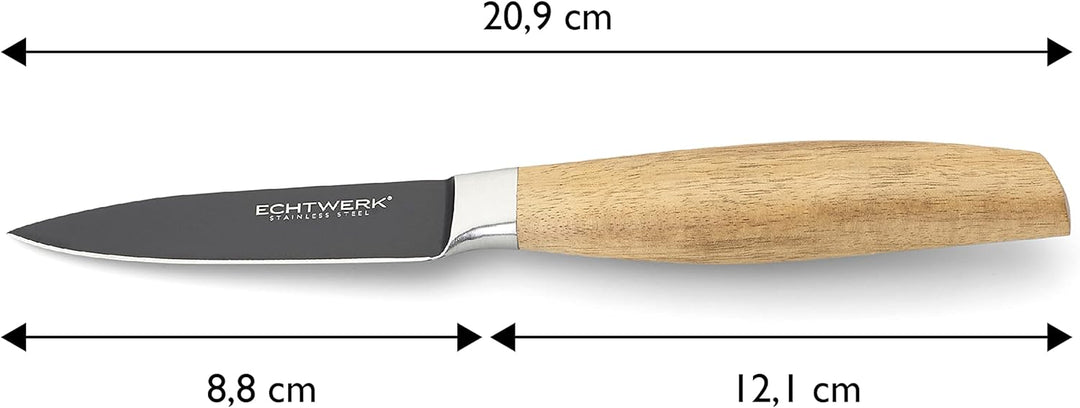 ECHTWERK Schälmesser aus hochwertigem Stahl, Obst & Gemüsemesser, Küchenmesser, Spezialstahl, Griff