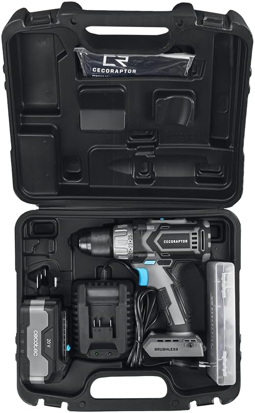 Cecotec Bohrmaschine CecoRaptor Perfect Drill 4020 Brushless Ultra. 20 V 4.000 mAh Akku-Bohrschraube