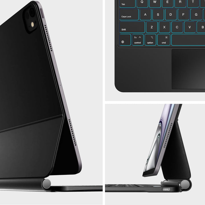 Tastatur Hülle für iPad Air 13 Zoll (M3 2025/M2 2024) und iPad Pro 12,9 Zoll (6./5./4./3. Generation