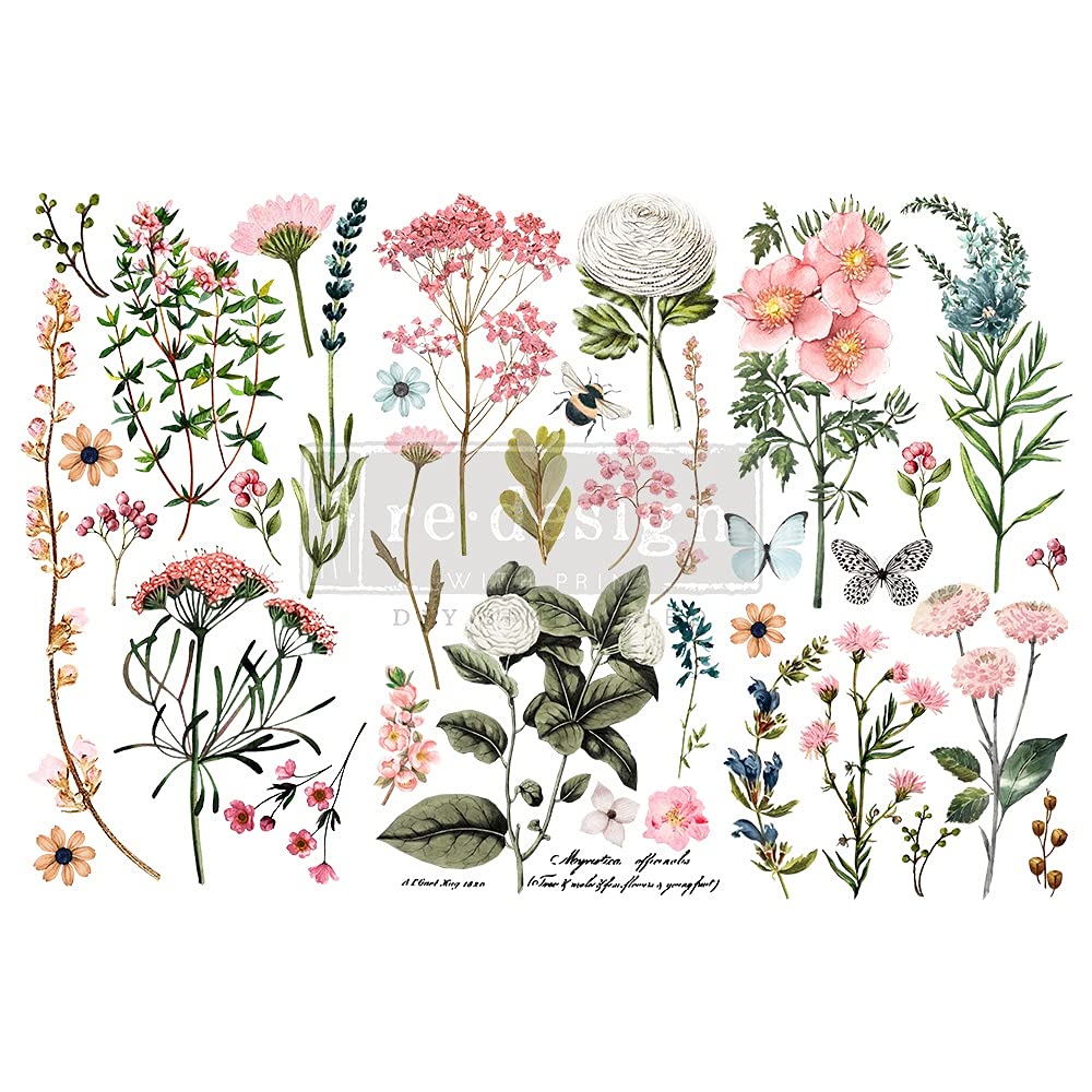 Prima Marketing Re-Design Decor Transfers 6"X12" 3/Sheets-Botanical Paradise -RE653378 Botanisches P