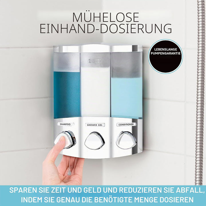 Better Living 76344-1 Spender, Chrom, 3-Chamber Chrome 3-Chamber, Chrome 3-Chamber