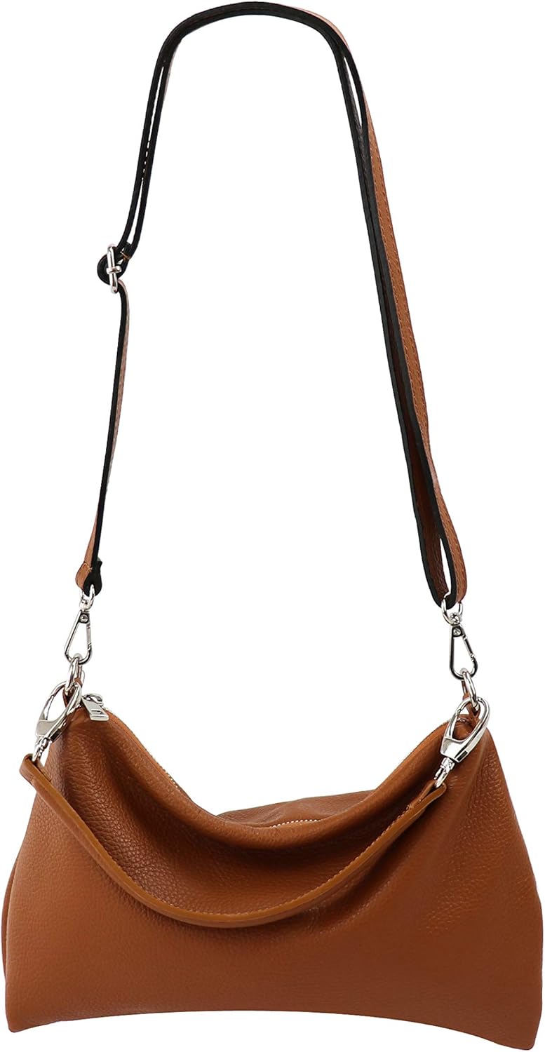 SH Leder Echtleder Umhängetasche mittelgrosse schultertasche Abendtasche Clutch Crossbody Bag Messen